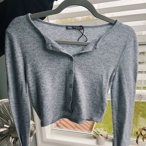 ZARA | grey cardigan/sweater